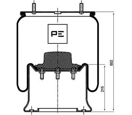 PE AUTOMOTIVE dėklas, pneumatinė pakaba 084.221-71A